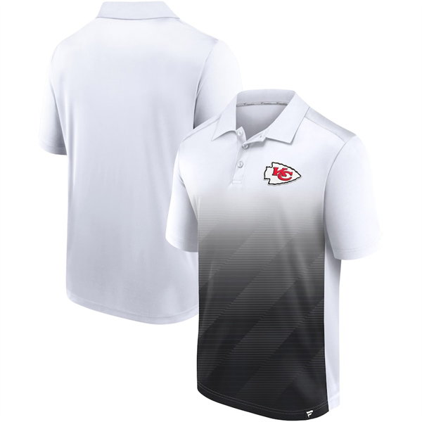 Men's Kansas City Chiefs White/Black Iconic Parameter Sublimated Polo Men's Kansas City Chiefs White/Black Iconic Parameter Sublimated Polo